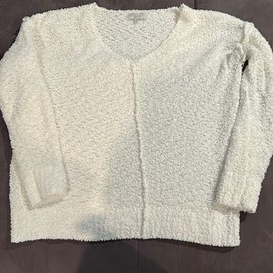 White boucle sweater size Small